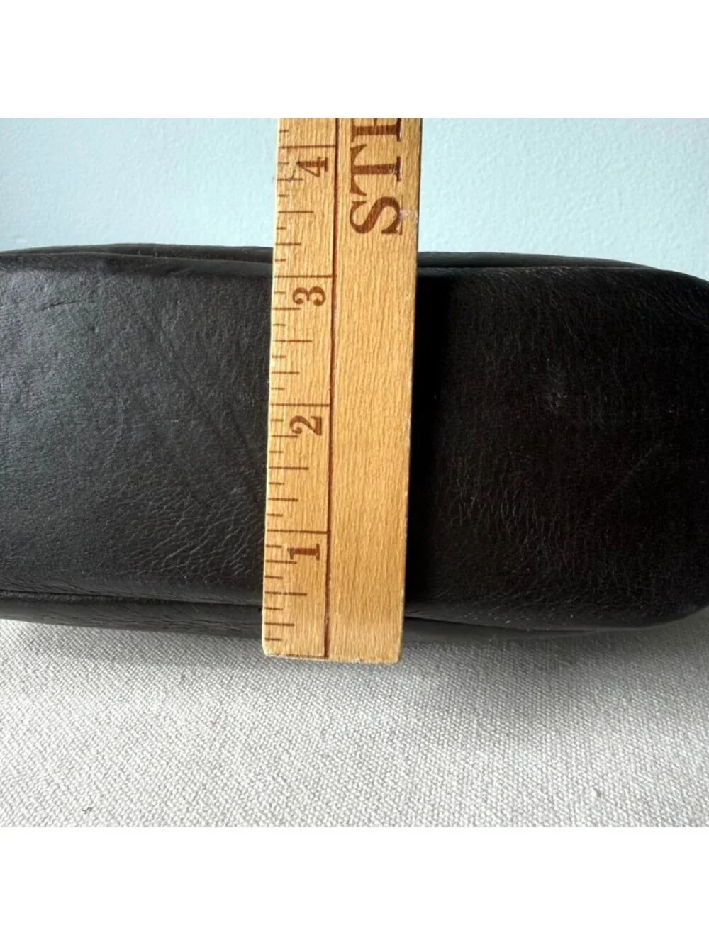 DeerWear Women's Clutch Purse Genuine Deerskin Brown Leather Made in USA Vintage